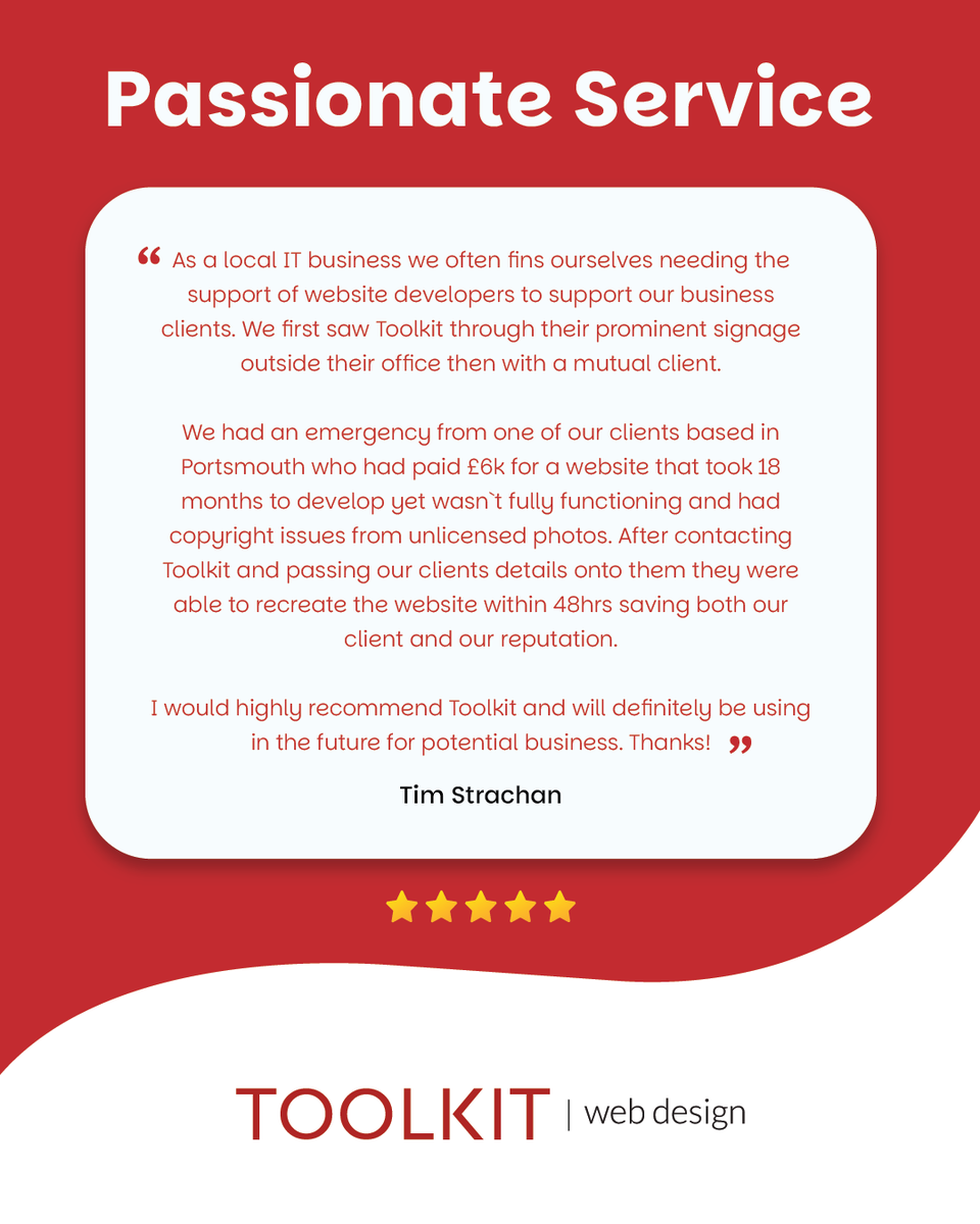 toolkitwebsites's tweet image. Fantastic 5 star review after building a 22 page website in just 48 hours for a local client. Huge team effort, always great to support a local business:

toolkitwebsites.co.uk/blog/48-hours-…

#webdevelopment #local #webdesign