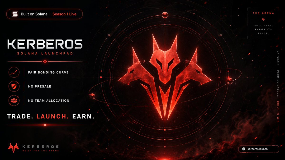 kerberos_app's tweet photo. Kerberos Sells A Role, Not Just A Feature.

Guardian Of The Launchpad Lands Because The Site Backs It Up With A Three-headed Identity, Live Pool Mechanics, And Clear Win Conditions Tied To Market Cap And Wallet Volume. 🩸

Claim The Throne Before The Timer Does. https://t.co/G8ssoMTiEM