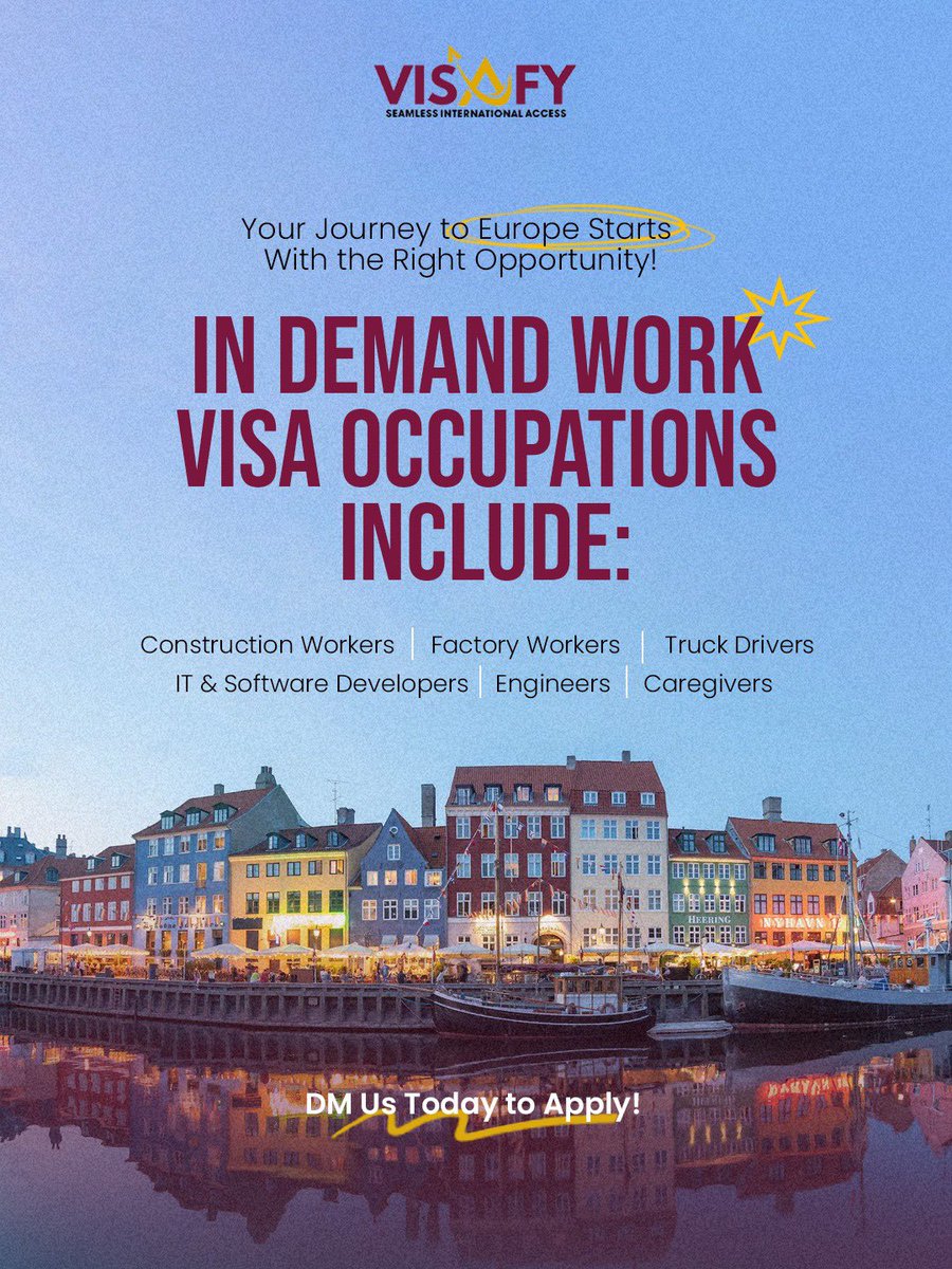 Visafylv's tweet image. Looking for real job opportunities in Europe? 🌍
Europe is opening doors for skilled workers across multiple industries!

In-demand roles:
🚧 Construction Workers
🏭 Factory Workers
🚚 Truck Drivers

DM us today to apply!

#Visafy #WorkInEurope #EuropeJobs #VisaOpportunities