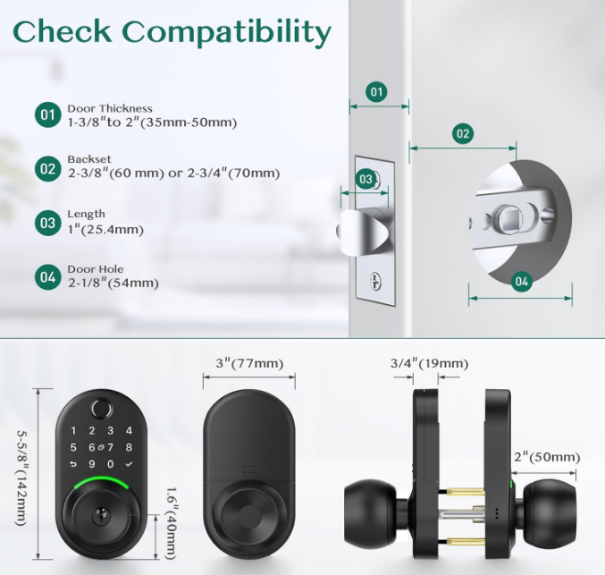 TechFocus002's tweet image. 🔐 Smart Security Made Simple! 
✅ Fingerprint + Keypad Entry 🖐️🔢 – No keys needed! 🚪
✅ Knob with Handle Design 🚪 – Easy grip &amp;amp; turn 🔄
✅ Perfect for Front Door 🏠 – Smart protection 🛡️
Welcome to keyless convenience! 🎉
#SmartLock  #HomeSecurity #FollowForFollow #GoodFind