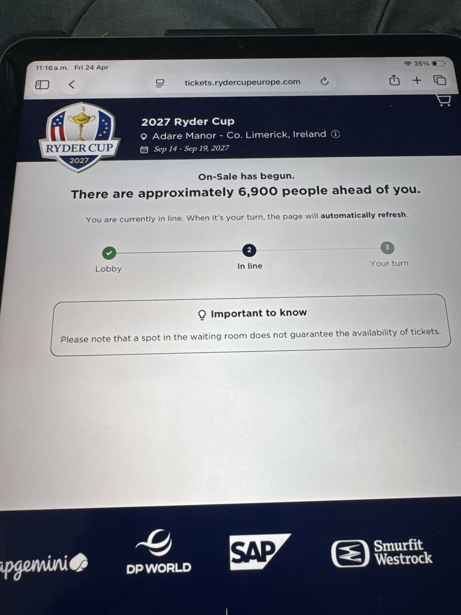 Website crashed typical #Rydercup #Golf