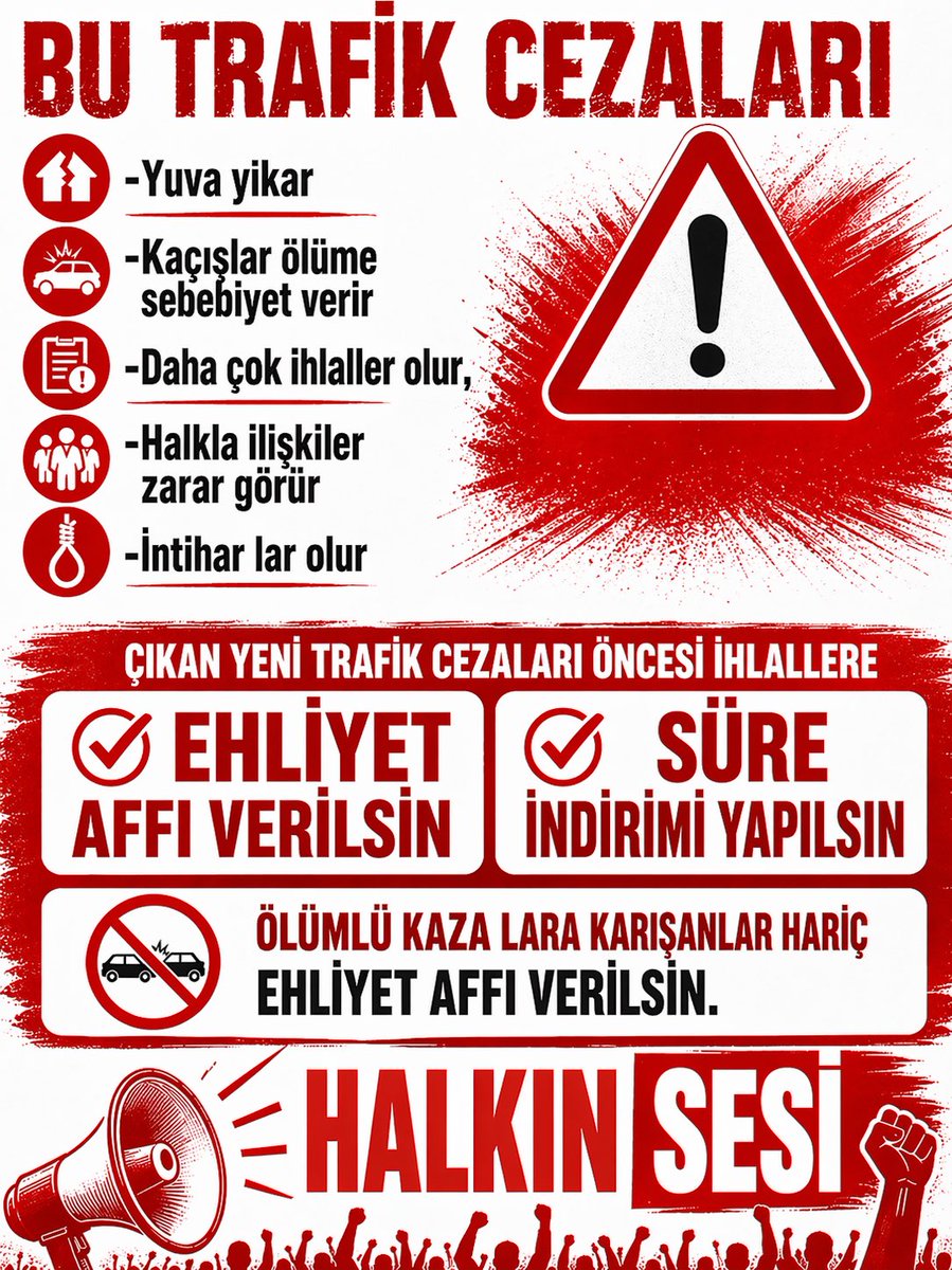 <a href="/YusufSevindik/">yusuf sevindik</a> <a href="/RTErdogan/">Recep Tayyip Erdoğan</a> <a href="/dbdevletbahceli/">Devlet Bahçeli</a> <a href="/mustafaciftcitr/">Mustafa ÇİFTÇİ</a> <a href="/YildizFeti/">Feti Yıldız</a> <a href="/M_Sarigul/">Mustafa Sarıgül</a> <a href="/MHP_Bilgi/">MHP</a> <a href="/NumanKurtulmus/">Numan Kurtulmuş</a> <a href="/Akparti/">AK Parti</a> <a href="/TBMMresmi/">TBMM</a> MilyonlarınGözü Mecliste 
#SürücüAffı
Dayanacak gücümüz kalmadı
