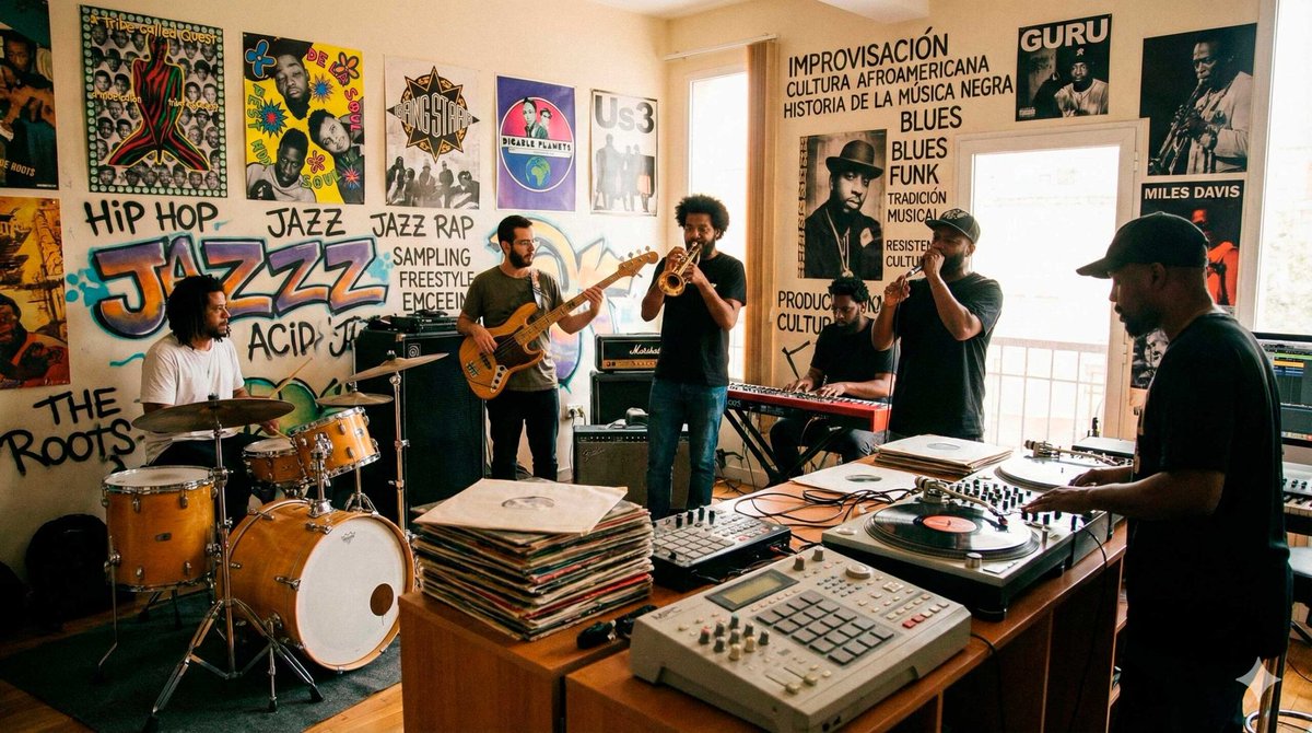 ONIS_TV's tweet photo. Jazz rap
género musical

Jazz rap es un subgénero de fusion que incorpora la música de jazz con la música de rap, desarrollado entre finales de los años ochenta y principios de los noventa. Suele tener letras de contenido políticamente consciente y de temática afrocéntrica. https://t.co/QVBNkneMz0