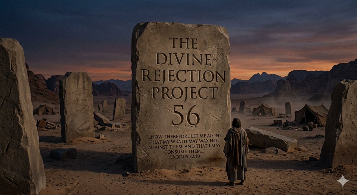 AbiWBC's tweet image. Does Exodus 32:10 prove God doesn’t love everyone? The verse captures God's "hot wrath" and intent to consume the idolaters at Sinai, which some argue contradicts the concept of universal, redemptive love for all.
#DivineJustice The Divine Rejection Project Day 56 (4/24/26).
