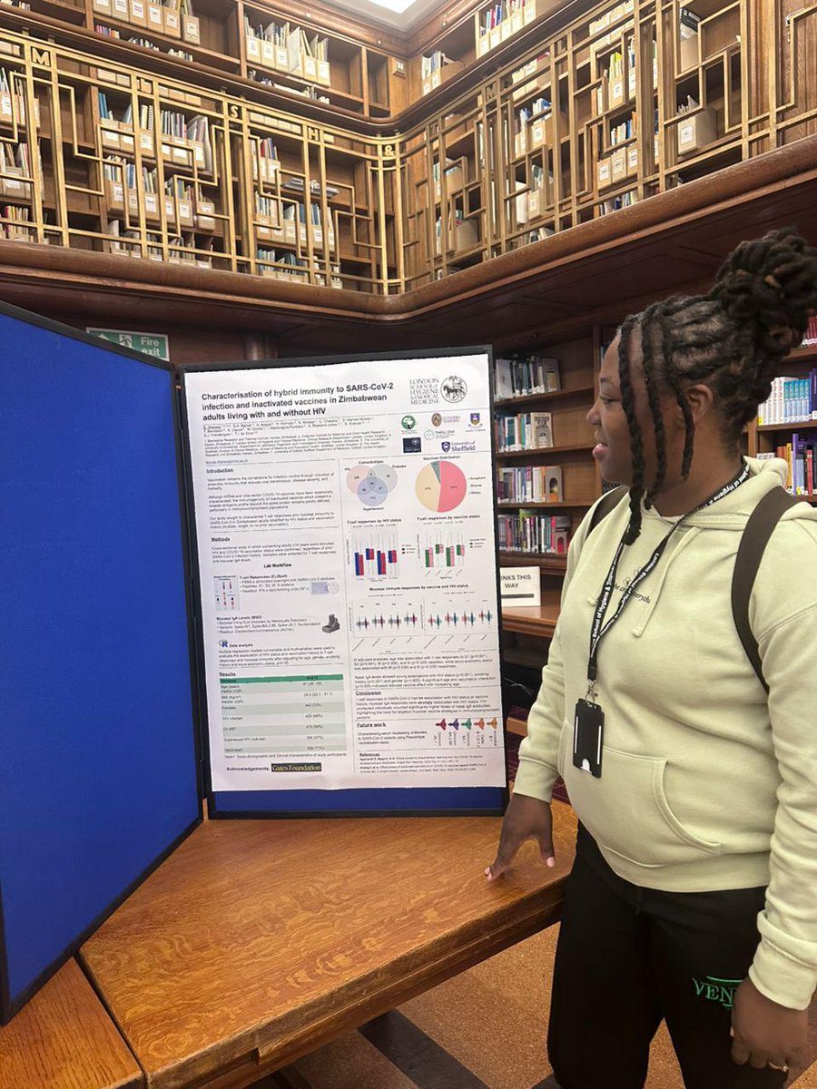 ZvitamboZim's tweet photo. 🎉 Huge congratulations to Brenda for winning 2nd prize in the Faculty of Infectious &amp; Tropical Disease for her poster at the Doctoral College Festival (Research Degree Poster Day) at @LSHTM! https://t.co/ID8ni0fGiO