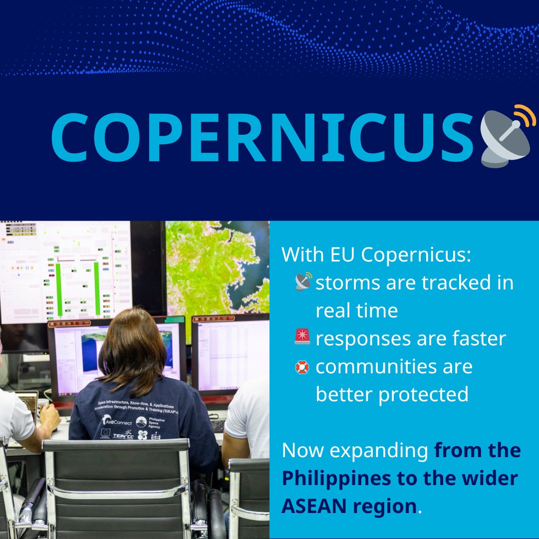 EU_Partnerships's tweet image. Today we focus on the #EUASEAN Partnership.

Backed by €180M + €10B via #GlobalGateway, our cooperation focuses on:
⚡ clean energy &amp;amp; grid integration through the ASEAN Power Grid
🛰️ earth observation &amp;amp; preparedness through Copernicus

Scroll to know more 👉
