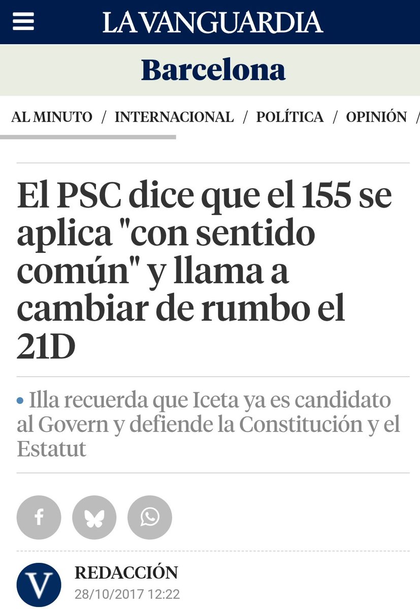 Que no se us oblidi mai. En Salvador Isla, Miquel Iceta, Pepe Zaragoza, Alícia Romero, Ferran Pedret, Eva Granados, Meritxell Batet, Albert Dalmau, Jaume Collboni i resta de nacionalistes espanyols del PSOE155 sempre han estat, són i seran el 155 pur i dur!
Amb Espanya #NOESPOT