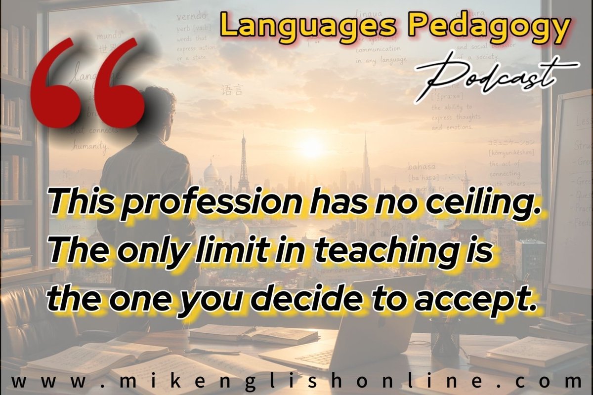 ELT_GlobeTeach's tweet image. There’s no ceiling in teaching—only the one you accept.

Same profession.
Different mindsets.
Completely different outcomes.

If you stop growing, you chose the limit.

🎧 Episodes 203–204 → mikenglishonline.com

#elt #teacherdevelopment #growthmindset #educationmatters