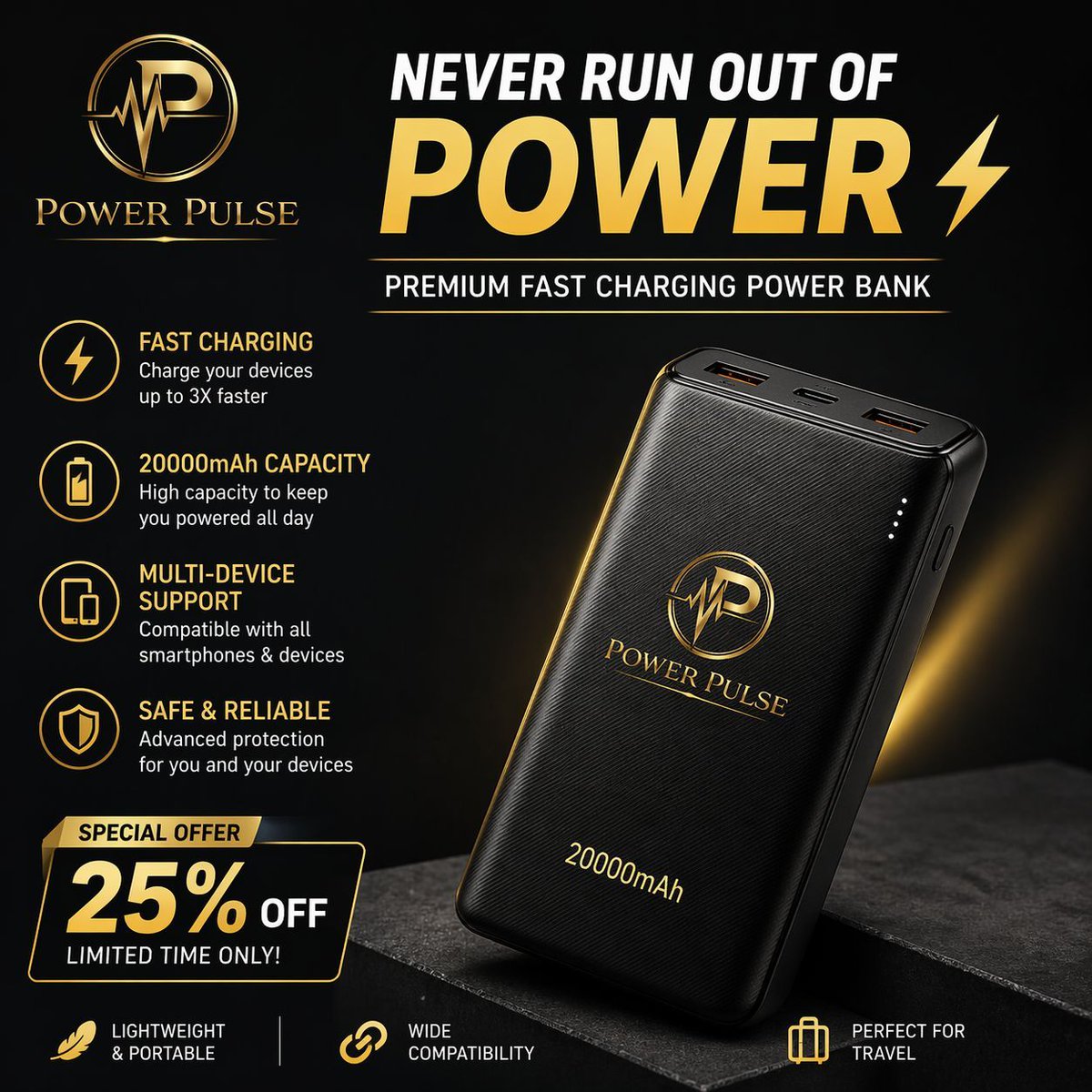 BipashaDoke's tweet image. Trusted by thousands 💯  

“Best power bank I’ve used!”  
Reliable, fast, and perfect for daily use.  

Experience POWER PULSE 🔥  

#CustomerReview #TrustedBrand #TechProducts