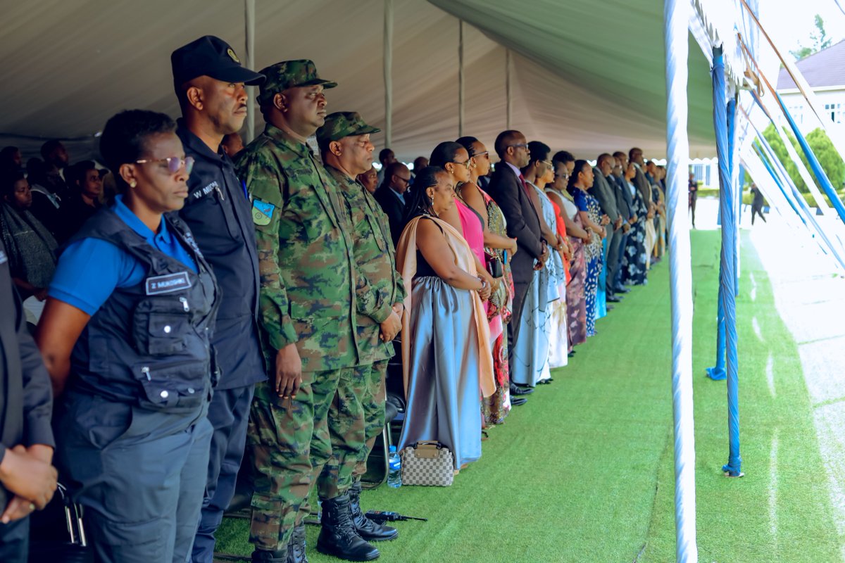 NewTimesRwanda's tweet photo. HAPPENING: Leaders across Eastern Province join survivors, residents and MPs at the provincial headquarters to honor former employees killed during the 1994 Genocide against the Tutsi in former Kibungo Prefecture.

The province hosts 36 memorials where 358,814 victims are laid to rest, including 11 in Rwamagana. 

Governor Rubingisa urged leaders to uphold values in public service and reaffirmed government plans to improve survivors’ livelihoods, renovate Ngara memorial site in Tanzania, and document the genocide history in the province.

📸: @ENkangura /TNT