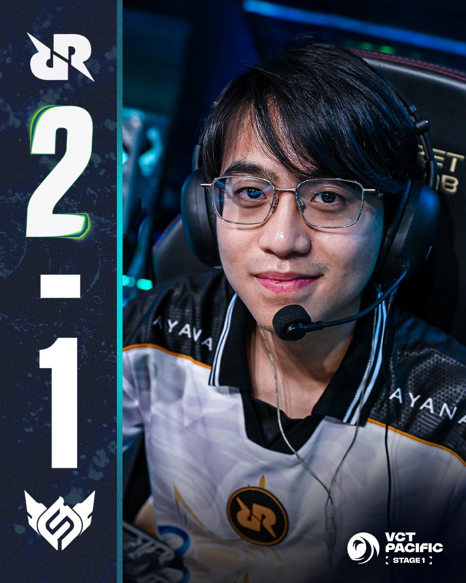 vctpacific's tweet photo. STATEMENT WIN TO THE PLAYOFFS ⚡

@teamrrqofficial get the reverse sweep against FULL SENSE and lock in their spot at the Stage 1 playoffs! https://t.co/wpycDq5Hw9