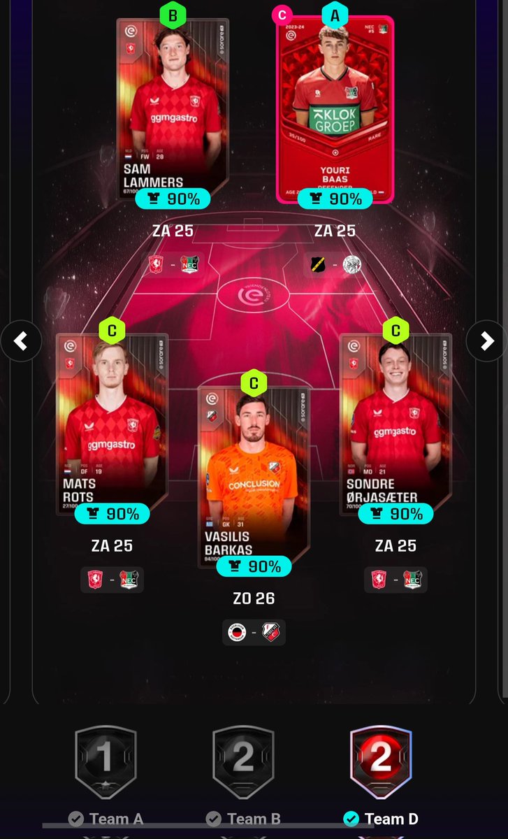 Mvos85's tweet image. Eredivisie rare hot streak 5 in #sorare. Letsgo. #onetime #Eredivisie @sorare @SoEredivisie