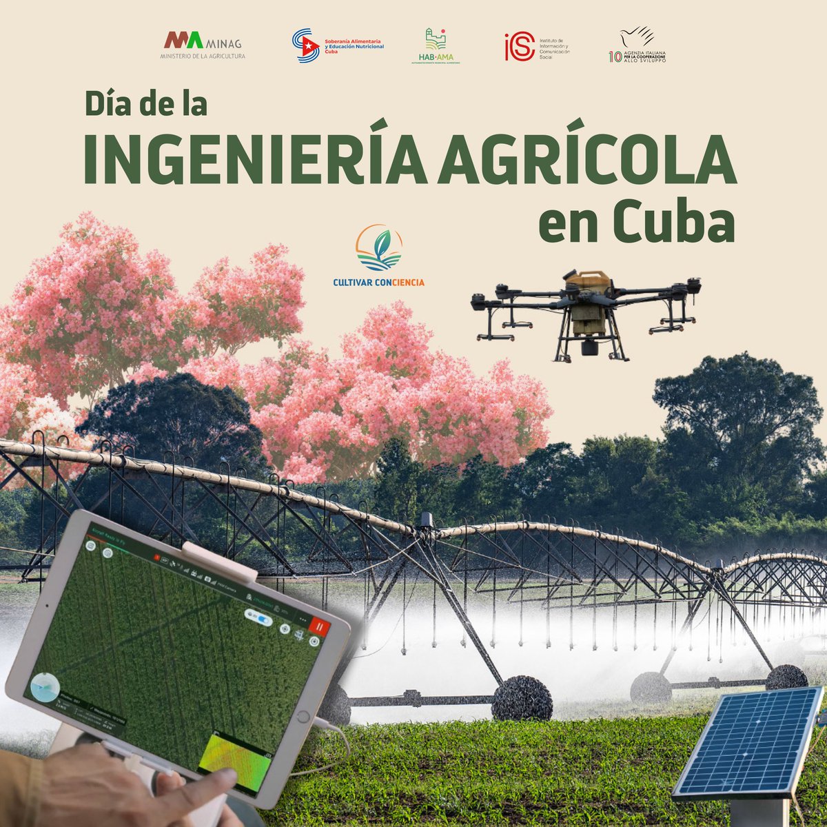 La ingeniería agrícola, al integrar la innovación tecnológica con prácticas responsables, contribuye a fortalecer la seguridad alimentaria  y promover un modelo de desarrollo sostenible en armonía con el medio ambiente y el bienestar social.  
🌱⚙️🚜🛰️

#Cuba #CultivarConciencia