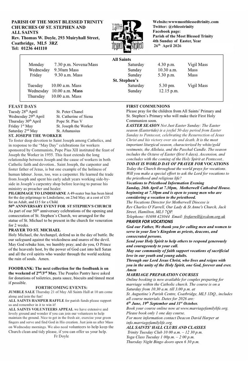 Parish of the Most Blessed Trinity - Coatbridge tweet media