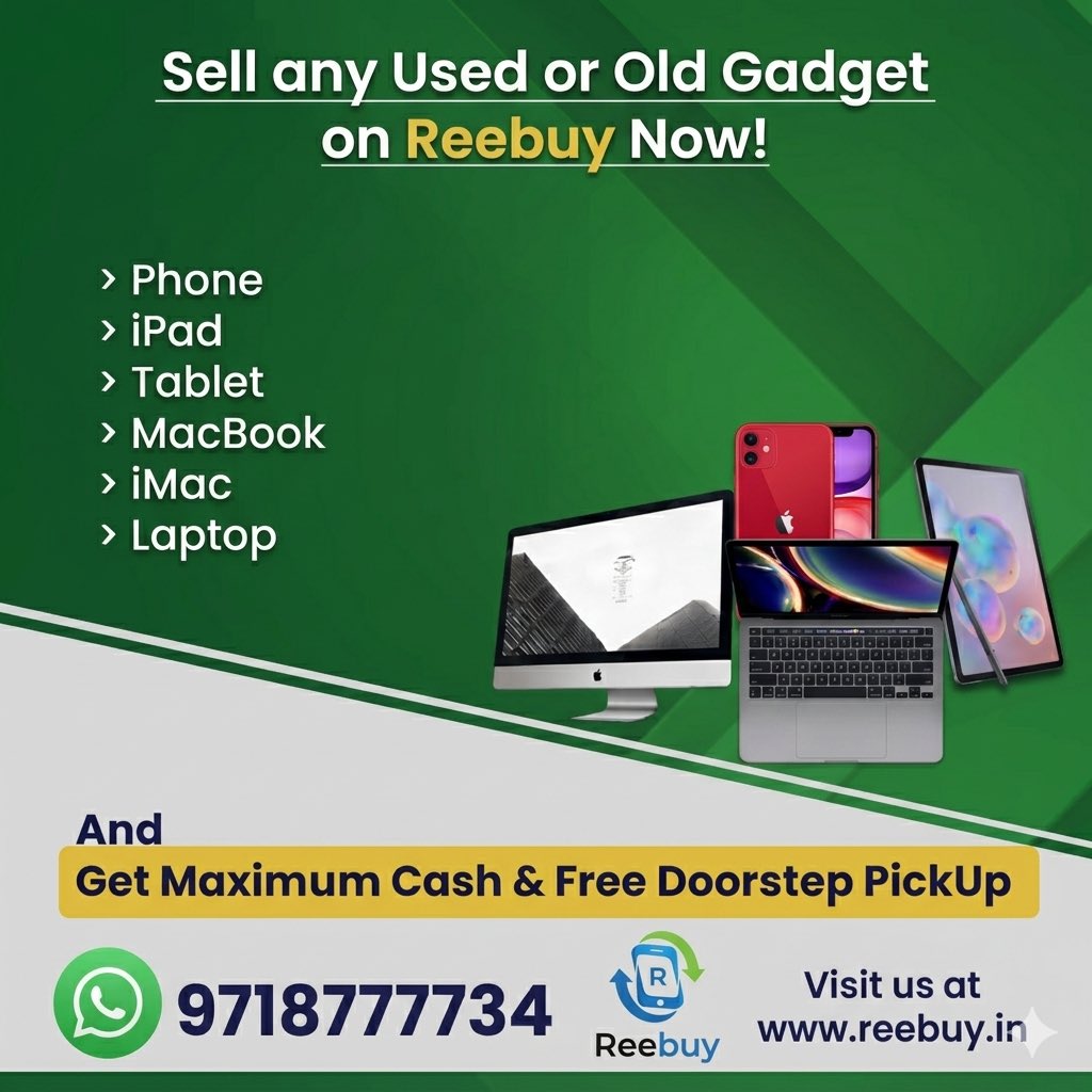 Reebuy_'s tweet image. Turn your old tech into instant cash! 💸 From MacBooks to Smartphones, we offer the best value with zero hassle.

• Top Value Guaranteed 💰
• Military-Grade Data Wipe 🔒
• Free Doorstep Pickup 🏠
• Instant Payment ⚡

👉 Sell Now: reebuy.in
#Reebuy #nehruplace