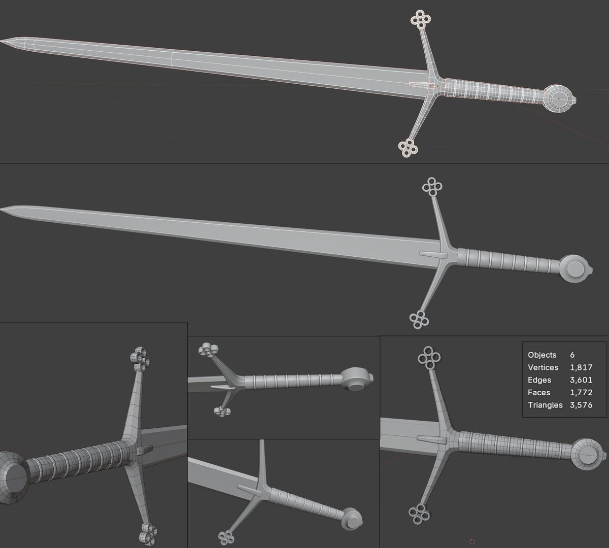 nyanetti's tweet image. WIP Claymore (Scottish greatsword)

#3D #RobloxDev #Modeling #Roblox