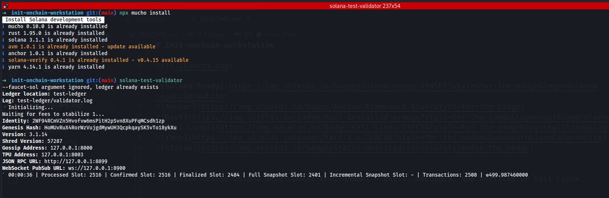 AdamsGeeky's tweet photo. 🚀 Entering @solanaturbine  Q2 2026 

here to build systems that move value on-chain

Faced failed installs, dependency issues, and system conflicts fixed everything and got it running

Environment verified ✅
Repo: https://t.co/JwL8NQ362s
#Turbin3Tribe #Turbine3 #Web3 https://t.co/LleQlGOV7j