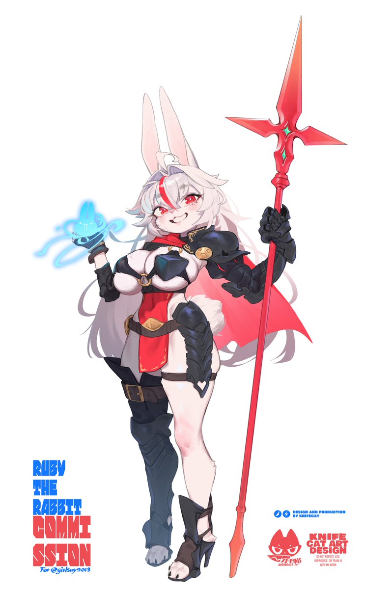 「Commission for @ girlsay2013 Magic Rabbi」|刀子猫🔪🐈‍⬛のイラスト