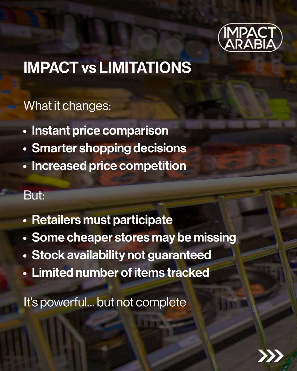 impactarabia's tweet image. Is This a Skyscanner for Grocery Prices?

#uaeeconomy #groceryprices #retailinnovation #consumertech #pricetransparency #smartshopping #digitalgovernment #uaeupdates #marketcompetition #economicinsights #impactarabia