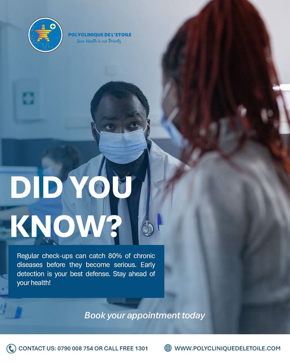 polydeletoile's tweet image. Stay one step ahead of your health because prevention is always better than cure. Regular check-ups can make all the difference. 💙

#HealthFirst #PreventiveCare #StayHealthy #EarlyDetection #WellnessMatters #HealthAwareness #MedicalCare #CheckUpTime #HealthyLiving #YourHealth