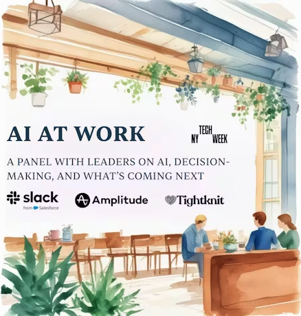 SaundersBeth's tweet photo. Super excited to head to NYC on June 1st to co-host the @SlackHQ x @Amplitude_HQ: AI at work event for #NYTechWeek! @Techweek_ 

If you're in NY that week, join us! https://t.co/z9wrmZAa4j https://t.co/ysQwrRVSYb