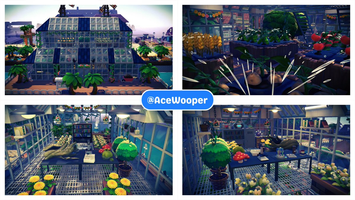 AceWooper's tweet photo. Spent the last few days building a Coastal Botanical Institute on Bleak Beach 🌴 wanted to see how far I could push a greenhouse into a more coastal resort vibe. Took inspo from @dreizehnth, his greenhouse build was really cool.
#PokemonPokopia #Pokopia #Pokopiabuild https://t.co/i9xCRi18SK