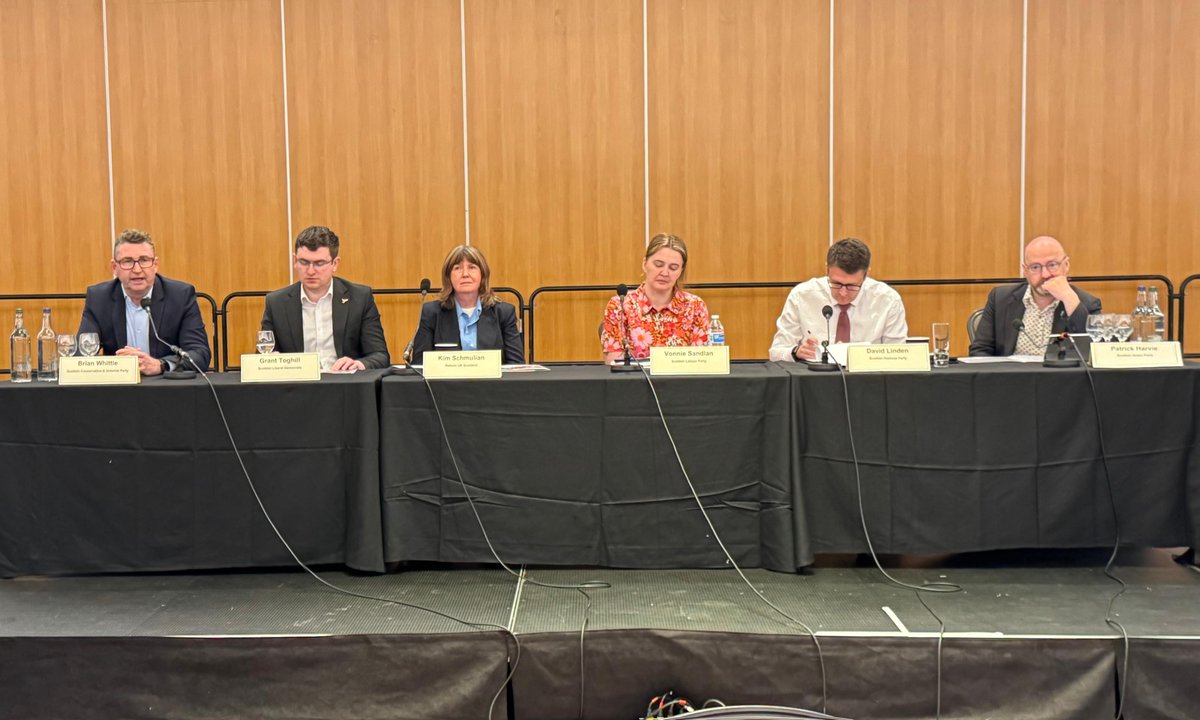 And now it’s over to the candidates at the GDA #Holyrood2026 Hustings: Patrick Harvie (Greens); <a href="/DavidLinden/">David Linden</a> (SNP); <a href="/VonnSand/">Vonnie Sandlan for Glasgow Central 🌹</a> (Labour); Kim Schmulian (Reform); <a href="/granttoghill/">Grant Toghill 🔶 🏴󠁧󠁢󠁳󠁣󠁴󠁿</a> (Lib Dems); and <a href="/BrianWhittle/">Brian Whittle OLY</a> (Tories). Why SHOULD disabled people vote for them?