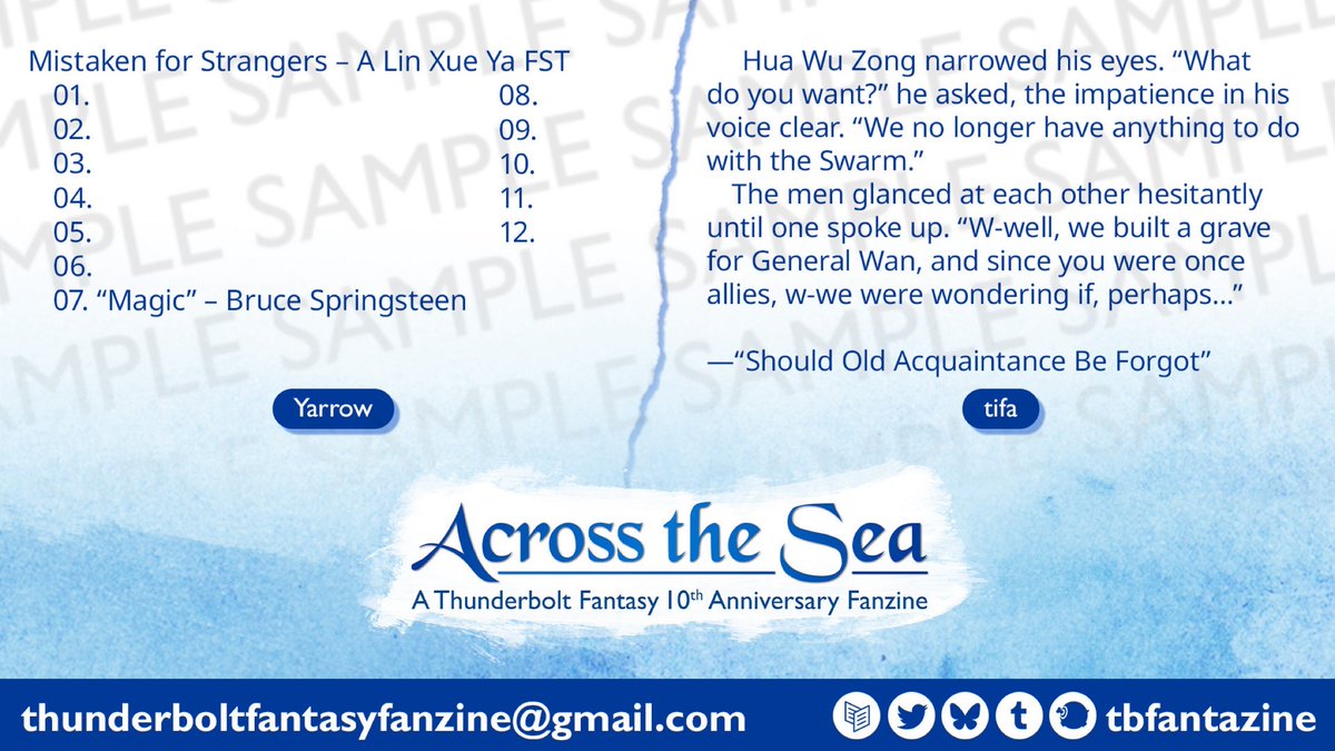 Across the Sea: A Thunderbolt Fantasy Fanzine tweet media