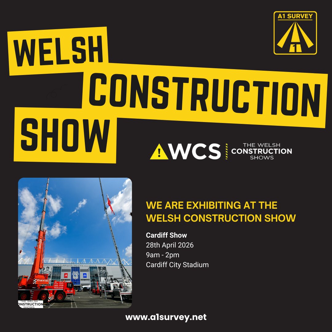 🚧 We’re Exhibiting at the Welsh Construction Show! 🚧

📍 Cardiff City Stadium
📅 28th April 2026
⏰ 9am – 2pm

Come see us and explore the latest in surveying technology. More info: a1surveyequipment.net

#WelshConstructionShow #A1Survey #SurveyingSolutions #CardiffEvents