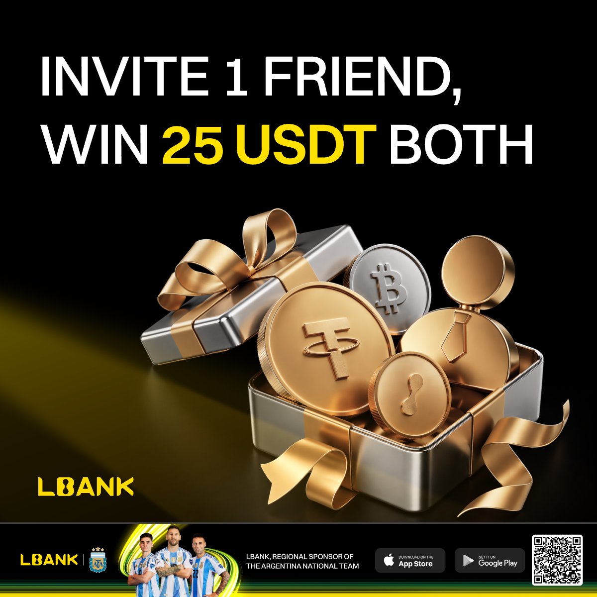 LBank_Exchange's tweet image. Invite 1 friend, earn together 💰

Win 25 USDT both, plus unlock up to 30% commission on every trade your invite makes.

One invite, long-term rewards across spot and futures.

73,000+ partners already in across 170+ countries. Your turn?

Start here 👇
lbank.com/partner?icode=…