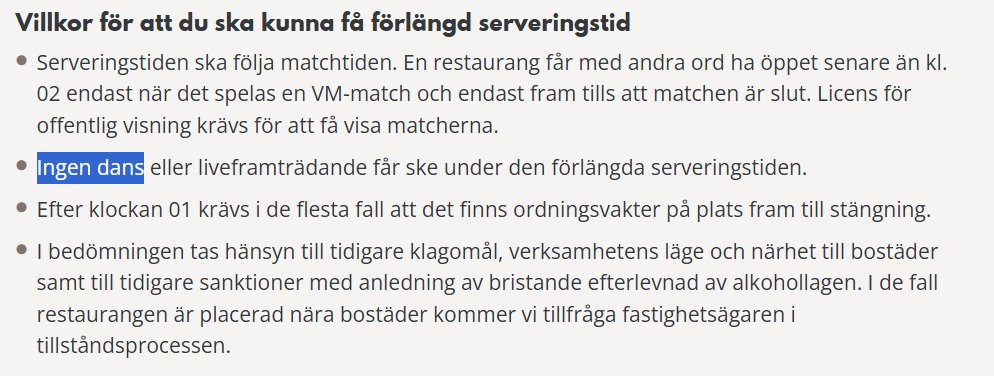 In Sweden we have a system