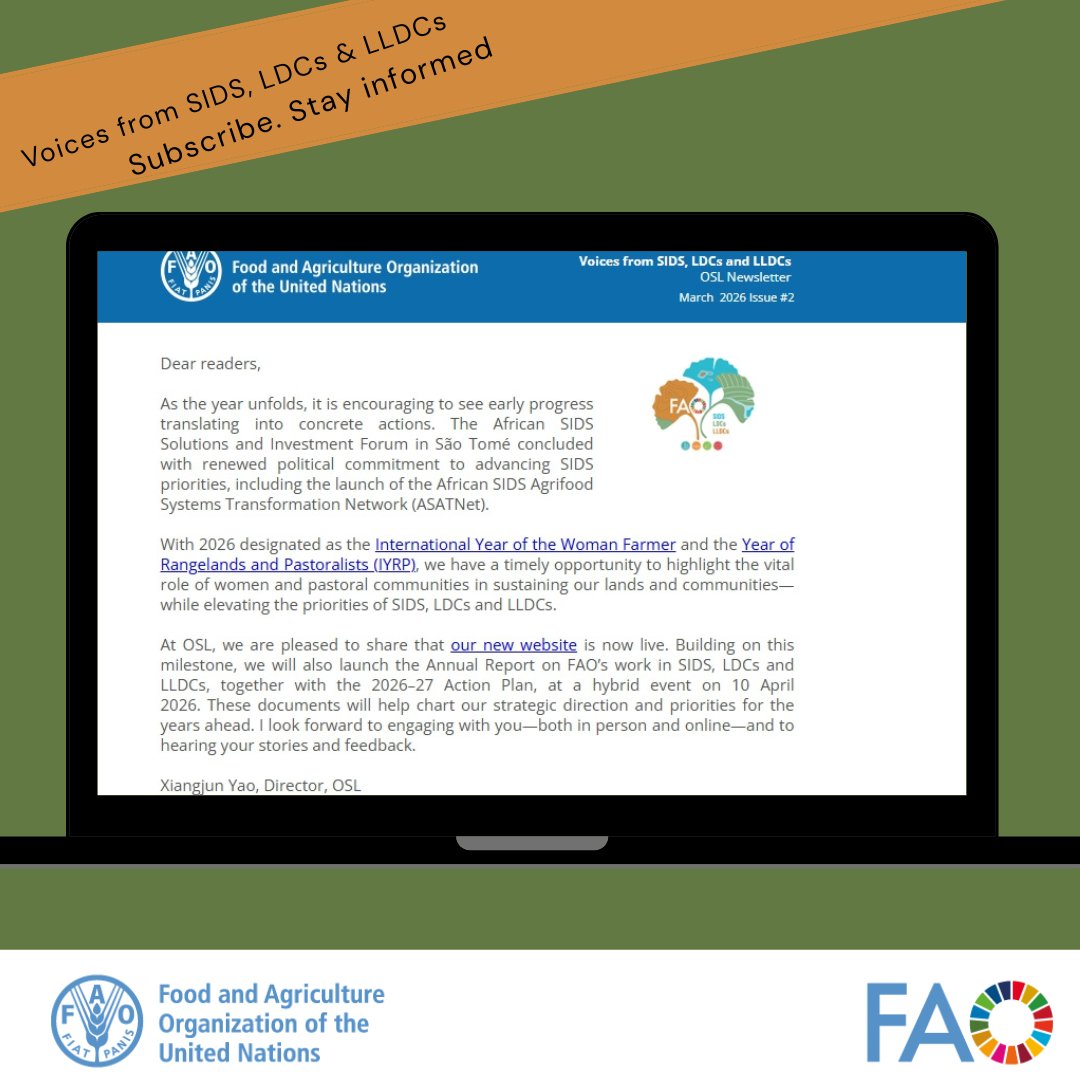 FAO working with SIDS, LDCs and LLDCs tweet media