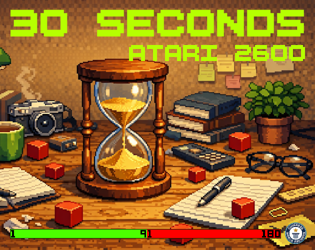 Atari2600GM's tweet image. ⏳ 30 SECONDS ⏳
91st Game for Atari 2600
FREE download or play in browser

marc-vittorini.itch.io/30-seconds

#Atari2600 #Retrogaming #Homebrew #Atari #8bit #VCS #Gamedev #IndieGame #RetroDev #GuinnessWorldRecord @itchio
