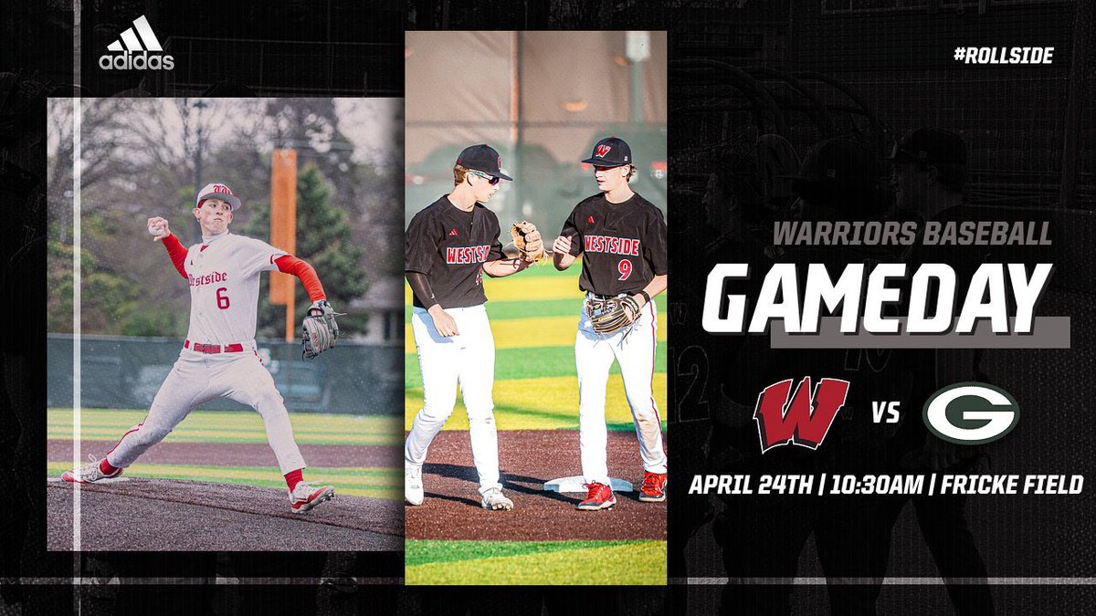 Westside_BB's tweet image. Game #23

🚨GAMEDAY🚨

📅: April 24th
⏰: 10:30AM
📍: Fricke Field
🆚: Gretna 
🏟️: Monarch Invite 
📊: GC - Westside Warriors (Varsity) 

#SBS #WINS #ROLLSIDE