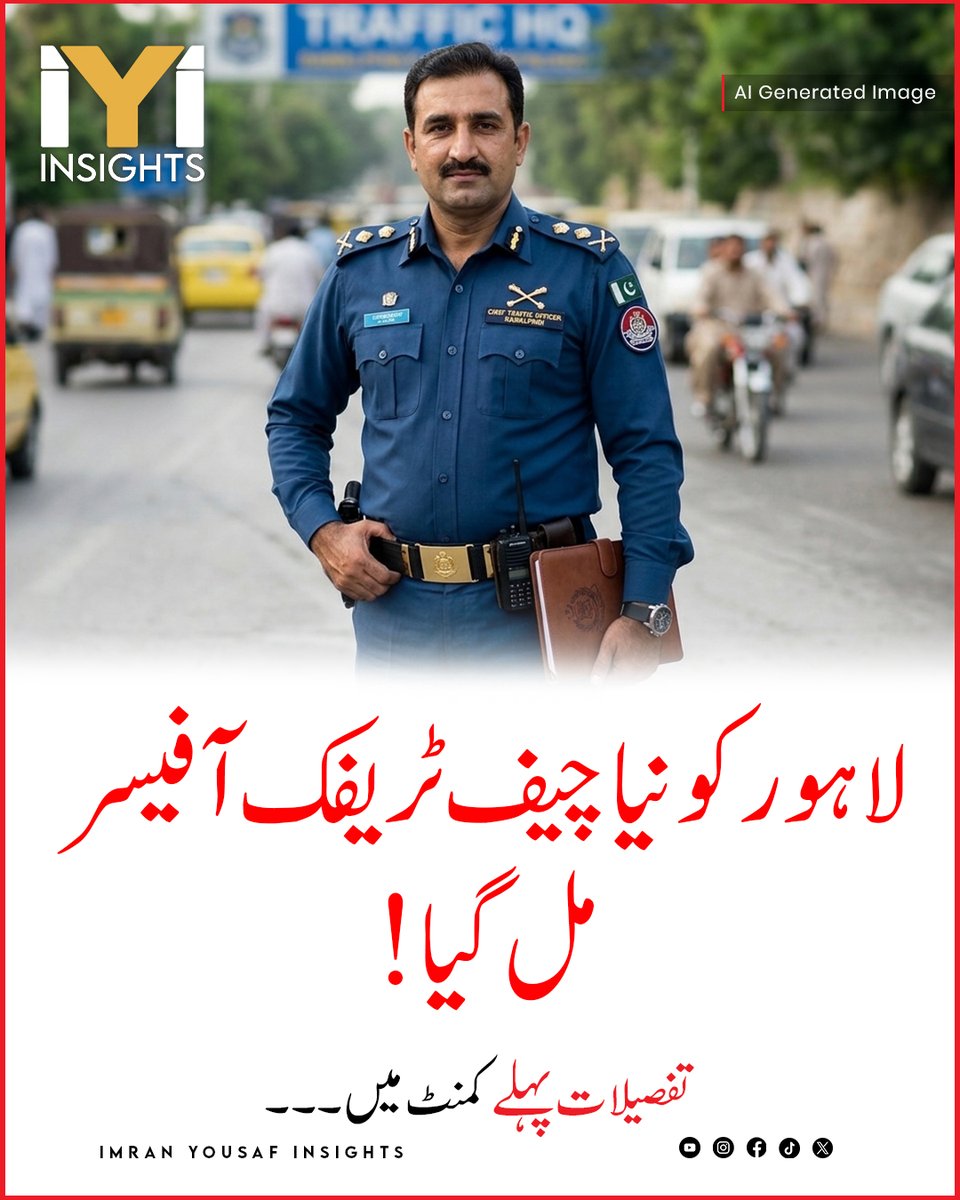 imraninsights1's tweet image. لاہور کو نیا چیف ٹریفک آفیسر مل گیا !

#Lahore
#CTO
#TrafficPolice
#NewAppointment
#TrafficManagement
#PunjabPolice
#PublicService
#PakistanNews
#BreakingNews
#CityNews