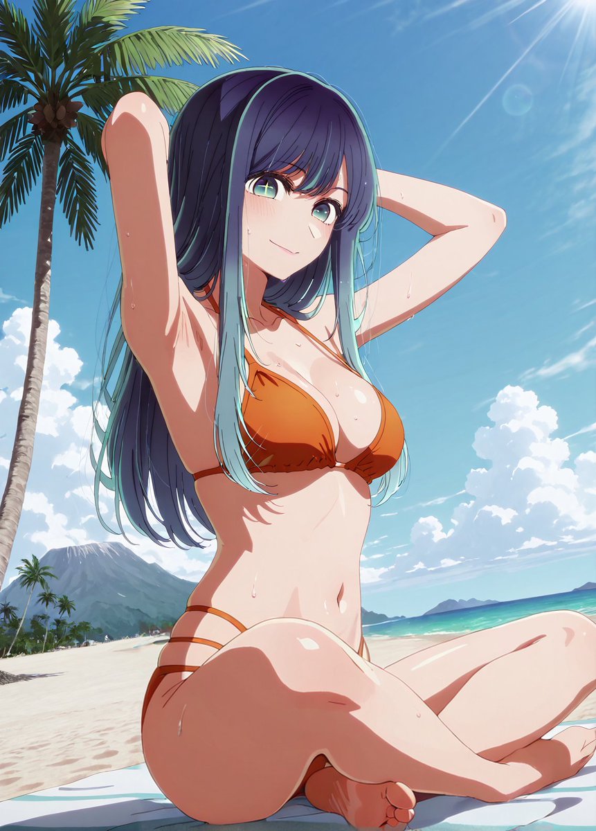 ビキニな黒川あかねちゃん SFW Illustration. No nudity or suggestive