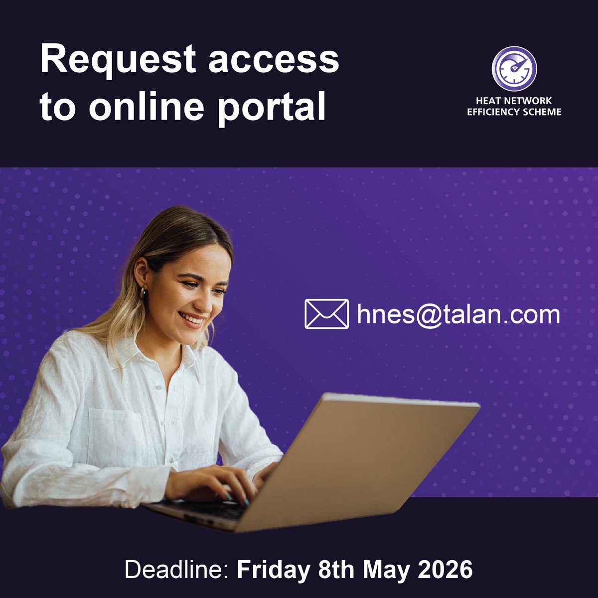 HNEScheme's tweet image. If you’re applying to Round 12, you must request access to the HNES online portal by emailing HNES@talan.com no later than Friday 8th May 2026.

Missed our application seminar? Watch it back here: youtu.be/InExs4tVa7A?si…

#Funding #Heating #Energy
