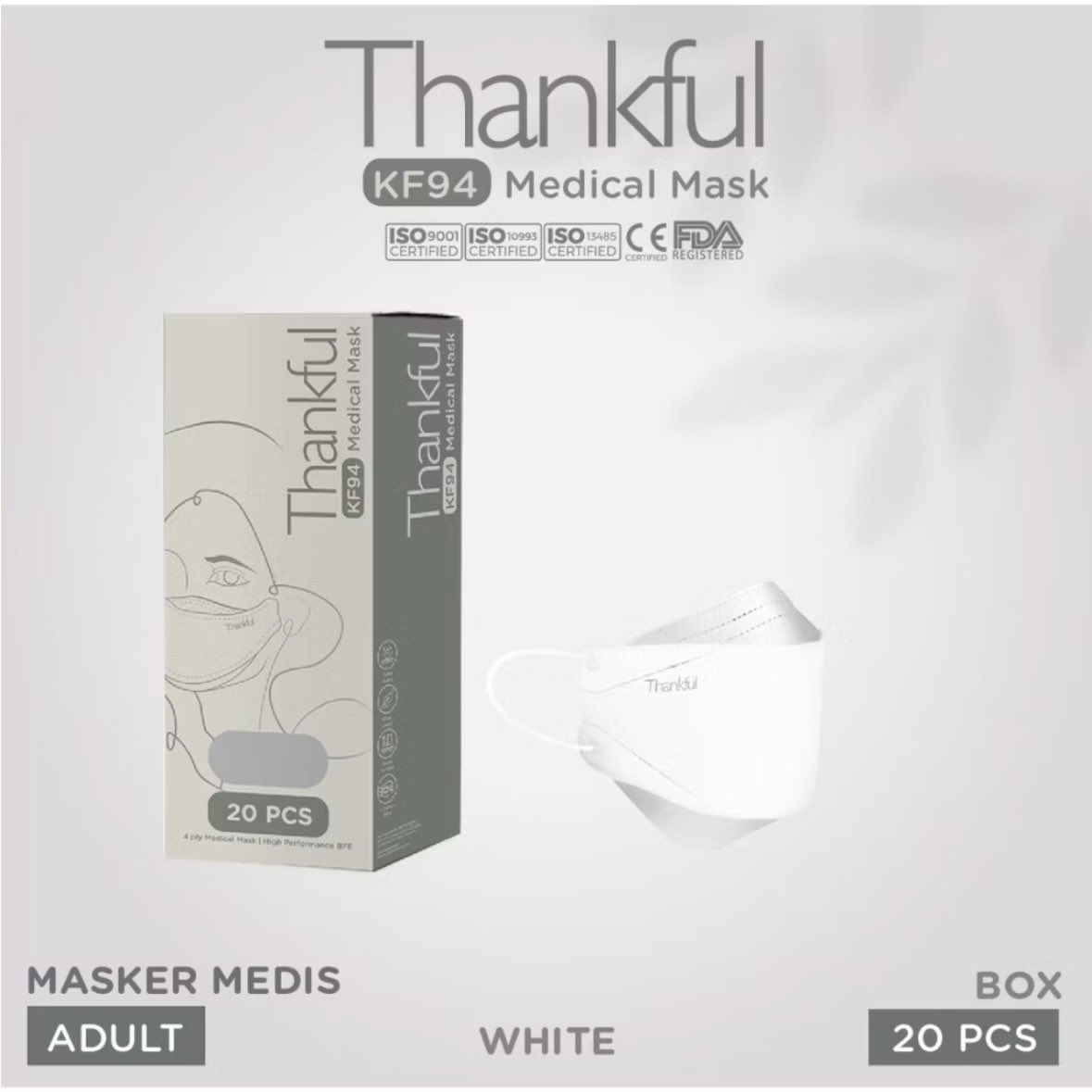 avdimo68104's tweet photo. [NEW] Masker THANKFUL KF94 Earloop Medical Face Mask - Box isi 20 pcs 

💰30k 
🍊 https://t.co/NhoCfM3eo1

#masker #murah #wts https://t.co/wjQnmRbjO6