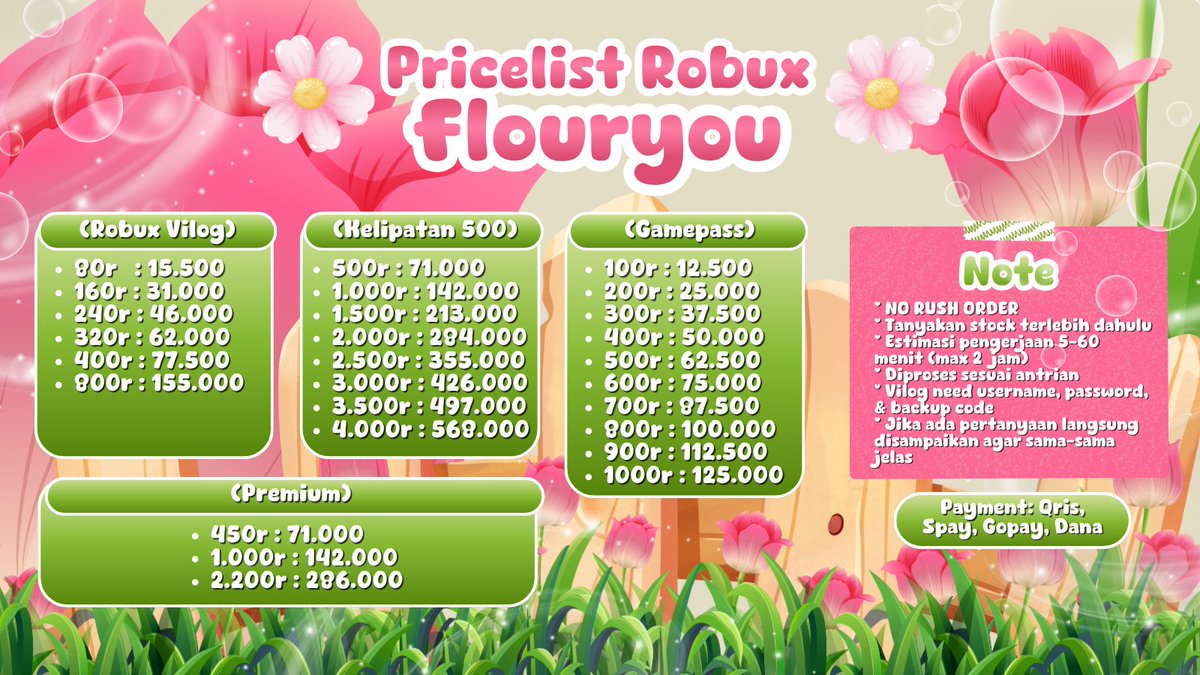 floꫂ❁ jual robux dan gig | wassap ajaa tweet media