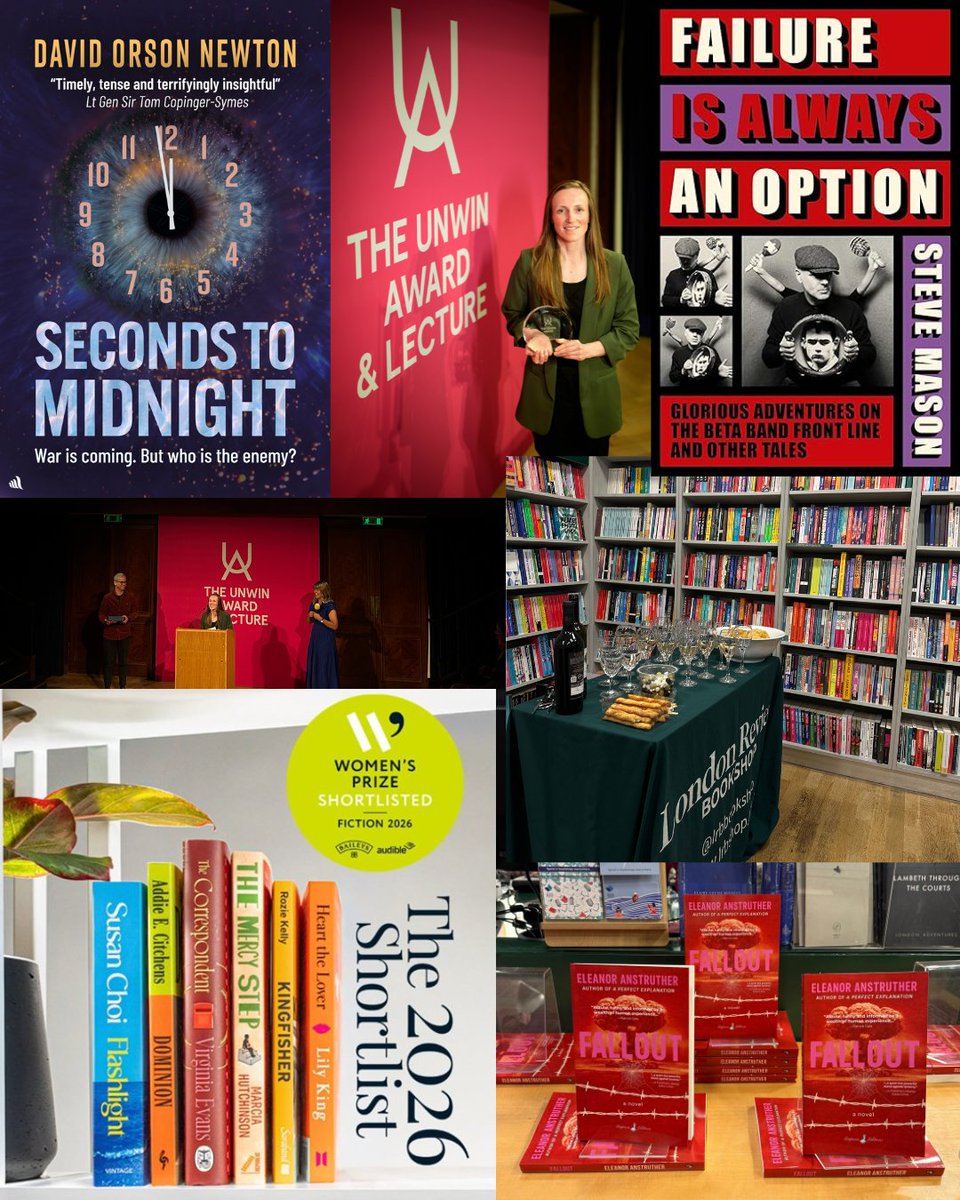 midascampaigns's tweet photo. 📚This week at Midas📚

📢Women’s Prize for Fiction Shortlist Announcement

The @WomensPrize Trust has revealed the shortlist for the 2026 Women’s Prize for Fiction – the greatest celebration of female creativity in the world. Congratulations to this year’s shortlist!

Flashlight by Susan Choi
Dominion by Addie E. Citchens
The Correspondent by Virginia Evans
The Mercy Step by Marcia Hutchinson
Kingfisher by Rozie Kelly
Heart the Lover by Lily King

🏆Unwin Award Winner Announcement

On Tuesday night, the #UnwinAward announced Hannah Ritchie - bestselling author, researcher and editor - as the winner of its prize. Congratulations Hannah! The Unwin Award is a literary award administered by @PublishersAssoc recognising non-fiction authors in the earlier stages of their careers as authors whose work is considered to have made a significant contribution to the world.

📕Fallout by Eleanor Anstruther publication

This week Fallout by Eleanor Anstruther was published by Empress Editions It is a dazzling, defiant coming-of-age novel set against the backdrop of the Greenham Women’s Peace Camp - where punk, protest, and unexpected love collide. Midas were excited to attend the Fallout launch at @LRBbookshop   on Thursday to celebrate the release.

🕰️Seconds to Midnight by David Orson Newton publication

Thursday was publication day for Seconds to Midnight by @DOrsonNewton, published by @chiselbury. Seconds to Midnight is a taut, disturbing, yet all too plausible thriller about the fragility of human control in the age of intelligent machines, where every choice counts and time is running out. The year is 2029. Europe is teetering on the brink of war. Conscription has been launched in the UK, but some say it is too late. The Doomsday Clock, which indicates proximity to a world-ending catastrophe, ticks towards the final seconds to midnight.

📘Failure is Always an Option by Steve Mason publication

This week saw the publication of Failure is Always an Option: Glorious Adventures on the Beta Band Front Line and Other Tales. The long awaited autobiography from the musical maverick, polymath and Beta Band front man, Steve Mason was published by New Modern and is available to buy now online and in store.

Read more here: https://t.co/BFKB3CWE5T