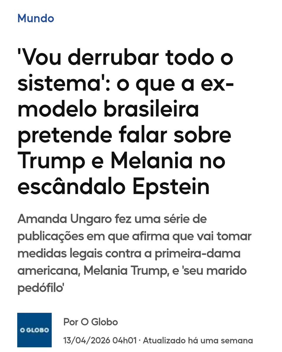 <a href="/BlogdoNoblat/">Blog do Noblat</a> Procurem o nome desse velho desgraçado na lista do Epstein