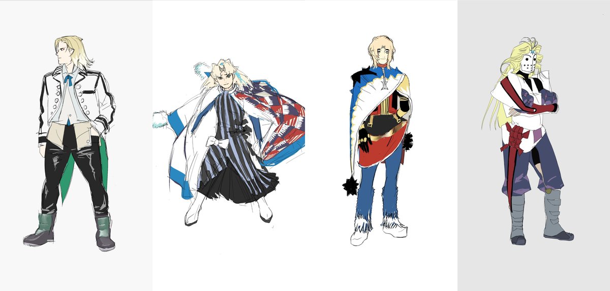 i684077's tweet image. スキマ時間でいくつかのキャラクターをデザインしました。
#キャラデザ #CharacterDesign