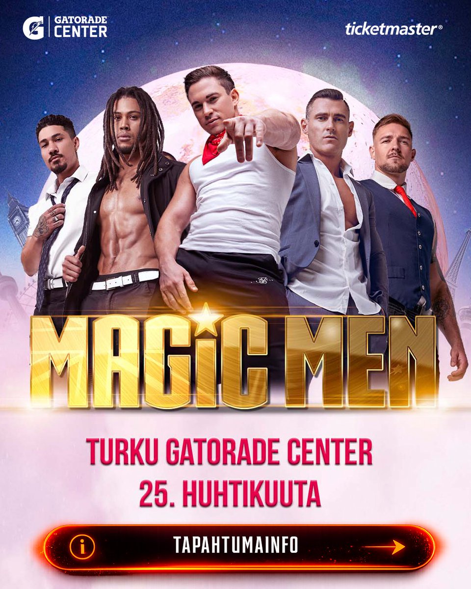 GatoradeCenter's tweet photo. Huomenna Gatorade Centerin valloittaa taianomaiset Magic Menit! 🔥

Kurkkaa ohesta tai sivuiltamme tärkeimmät infot ℹ️ ennen huomista. Liput ovat vielä myynnissä @TicketmasterFI - varmista paikkasi kevään kuumimpaan esitykseen!
https://t.co/a1K5N6dzLT
#MagicMen @magicmenaustralia https://t.co/gIsf8VozZr