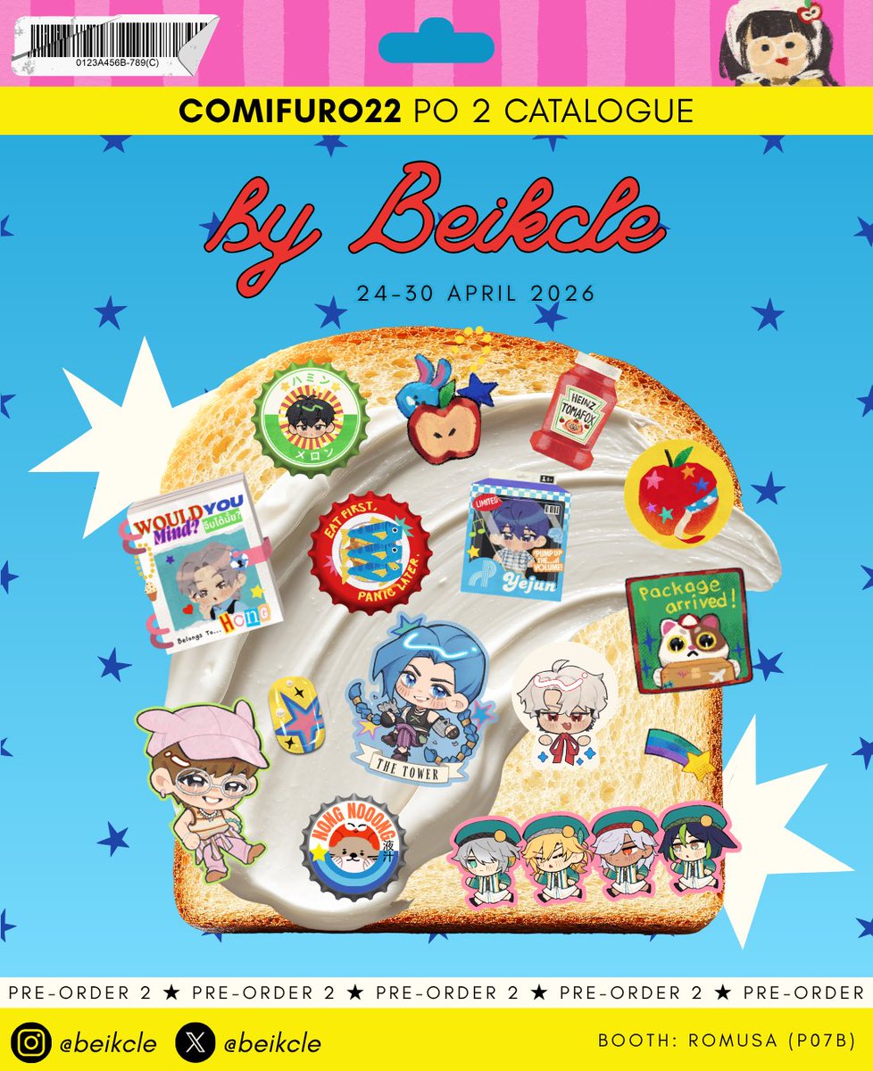 [Like &amp; RTs are appreciated❤️]
ROMUSA CF22 PO 2 is open!  

🛒 OTS &amp; Mail Order
🗓️ 24-30 April 2026
📍 Booth ROMUSA P07B (2 days)
🎨 Fandom: Genshin, TPOP, GMMTV, Plave, Arcane
🔗 linktr.ee/romusacf

GO please DM first
Other catalogs in reply ⬇️
#Comifuro22 #CF22catalogue