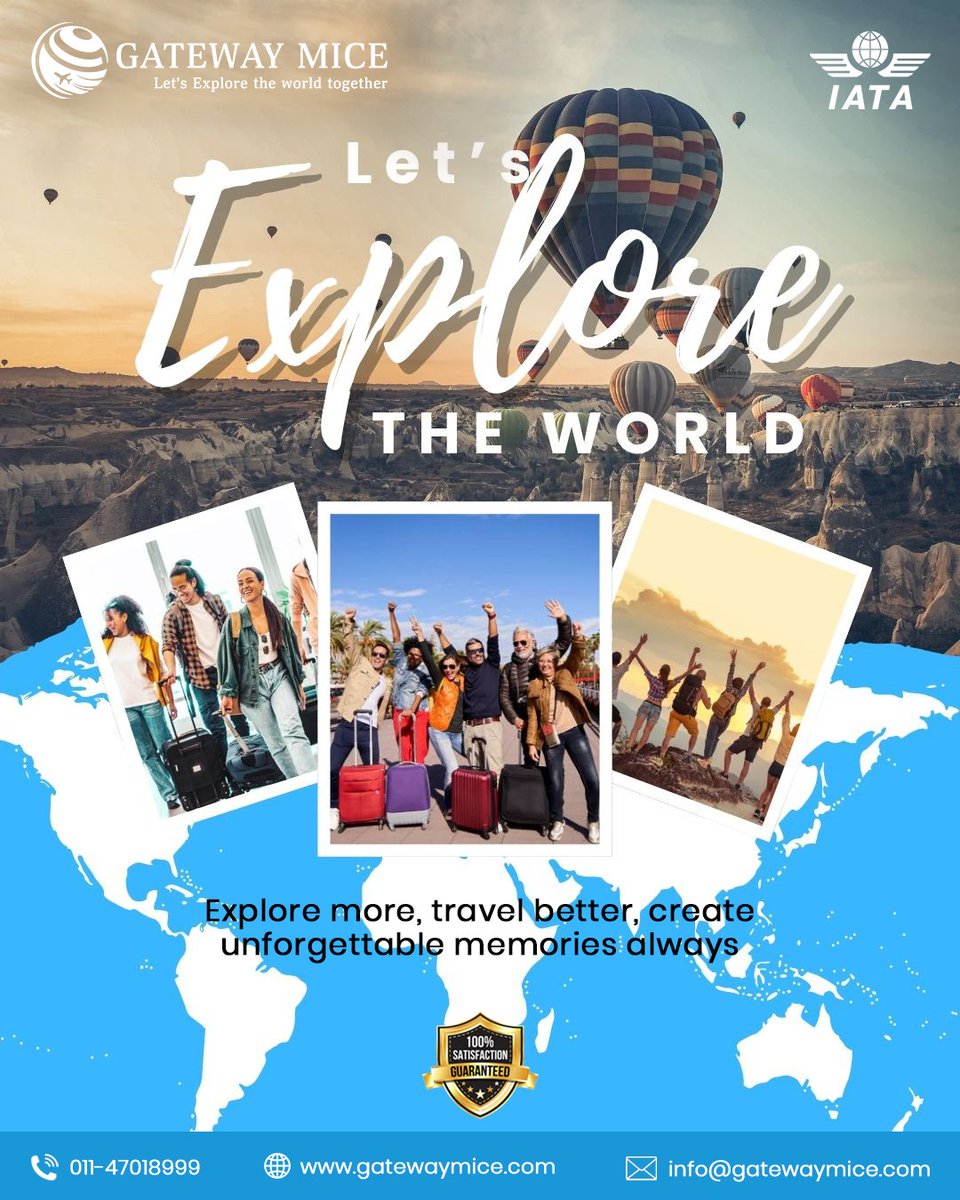 GatewayM30838's tweet image. Your next adventure is calling ✈️🌍
From breathtaking landscapes to unforgettable group experiences, let’s turn your travel dreams into reality.

#ExploreTheWorld #TravelWithUs #GatewayMICE #TravelGoals #Wanderlust #GroupTravel #TravelDiaries #AdventureAwaits #TravelMemories
