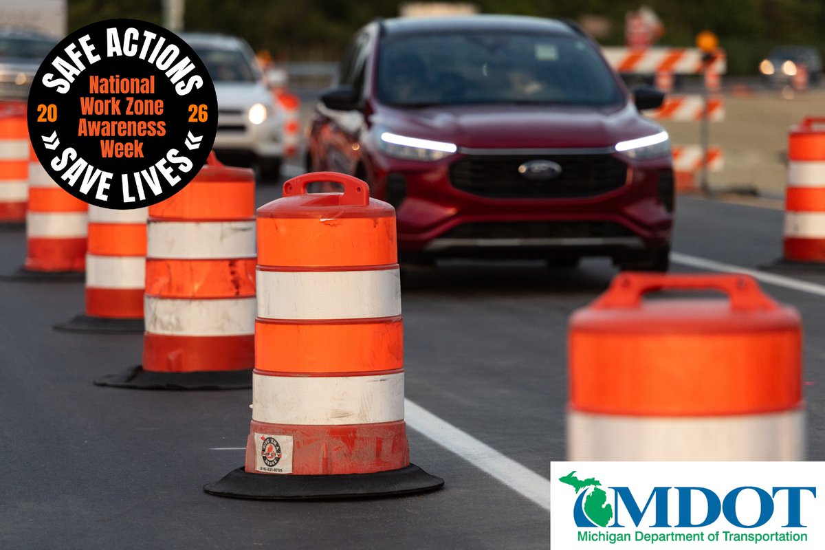 MichiganDOT's tweet image. #TeenDrivers face some of the highest risks in work zones. Remind the young drivers in your life to:
• Slow down
• Eliminate distractions
• Maintain a safe following distance

A quick conversation can prevent a tragedy. Safe Actions Save Lives. #NWZAW #WorkZoneSafety