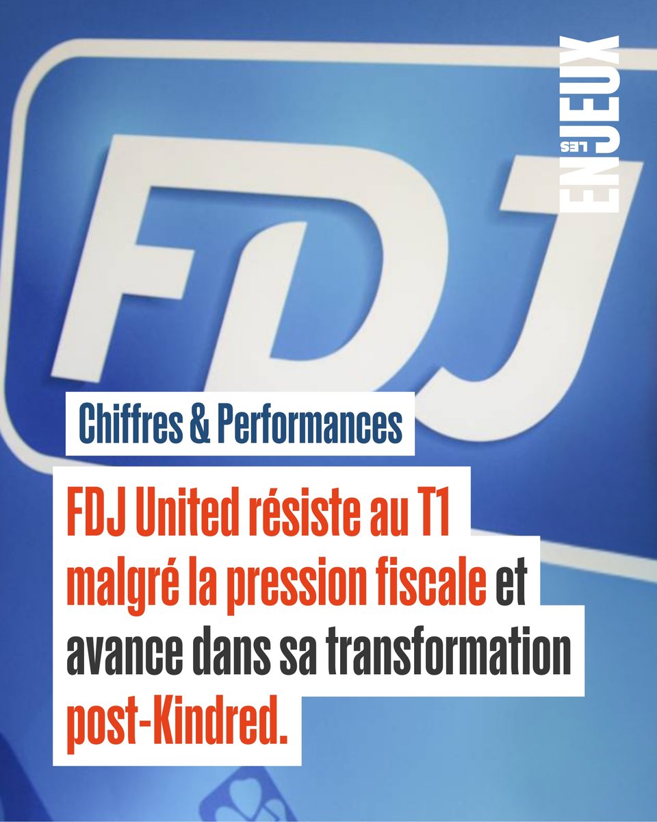 les_enjeux's tweet image. 📊 FDJ United : -3% de CA, +1% de PBJ au T1 2026. 24 millions amputés par la fiscalité.

➡️ L'activité tient, la taxe neutralise. 90 millions d'impact fiscal attendu sur l'année.

🔗 les-enjeux.com/2026/04/24/fdj…
#FDJUnited #MarchéJeux #RegulationJeux