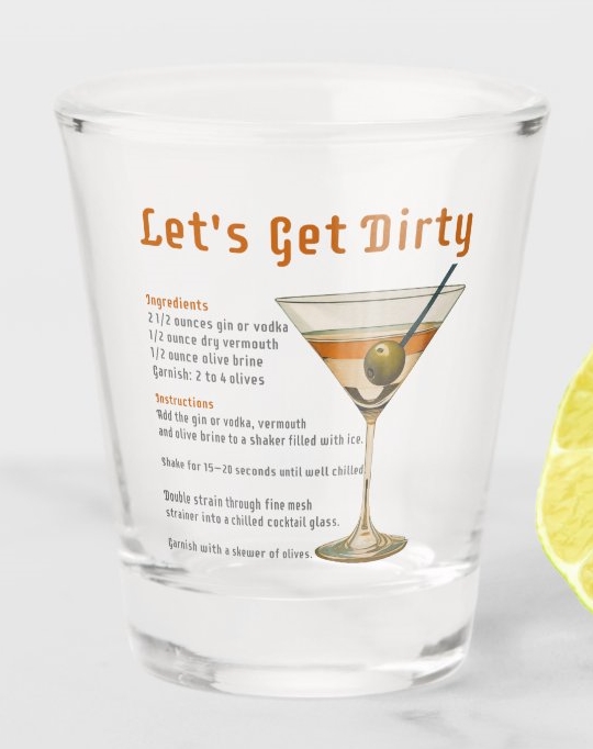 LeeHillerDesign's tweet image. 🍸🥃🫒🍸🫒🥃🍸 
Cocktail Hour Let's Get Dirty Martini Recipe Shot Glass
Item: zazzle.com/cocktail_hour_…

#midcentury #martini #Cocktails #cocktailhour #vodka #gin #barware #gifts #giftideas #shotglass

Dirty Martini Collection: zazzle.com/collections/11…