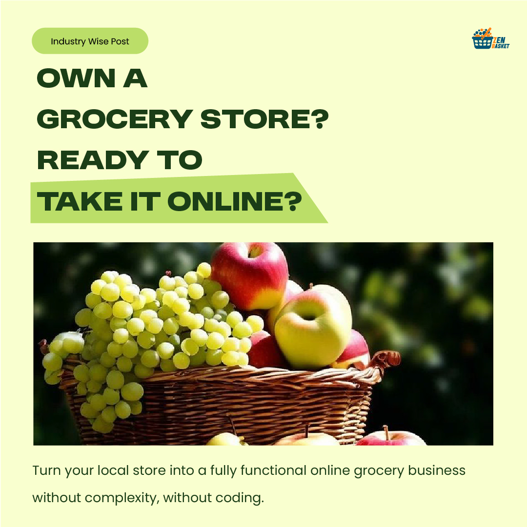 zenbasket's tweet photo. Still running your grocery store offline while competitors go online?

👉 Start your online grocery store today: https://t.co/LOGq4DjjfU

#onlinegrocerystore #grocerybusiness #grocerydeliveryindia #hyperlocaldelivery #onlinestoreindia #ecommerceindia #smallbusinessindia https://t.co/az5KkkYbKD