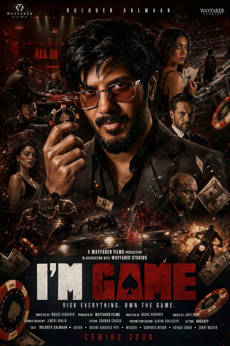 CinemaPursuit's tweet photo. #Imgame world wide release on August 20 🔒🎬 
#DulquerSalmaan in and as 😉🔥
Game starts soon 🎲📈 https://t.co/wbKdF7MuCg